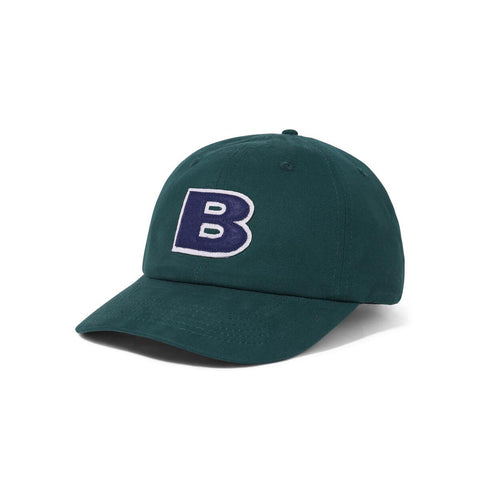 Buttergoods B logo 6 panel cap Forest