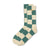 Buttergoods checkered socks Teal/tan