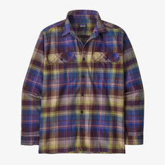 Patagonia Fjord flannel cotton L/S  shirtSun Rays: Obsidian Plum