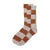 Buttergoods checkered socks Sand/brown