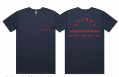 Spares store original shop wreckers t-shirt Navy/red