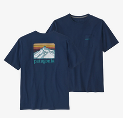 Patagonia Line Logo Ridge Pocket Responsibili-Tee Lagom blue
