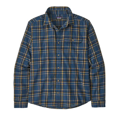 Patagonia Fjord flannel cotton L/S  shirt  Major / Tidepool Blue.