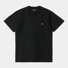 Carhartt chase s/s t-shirt black/gold
