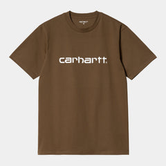 Carhartt script t-shirt Tamarind/white