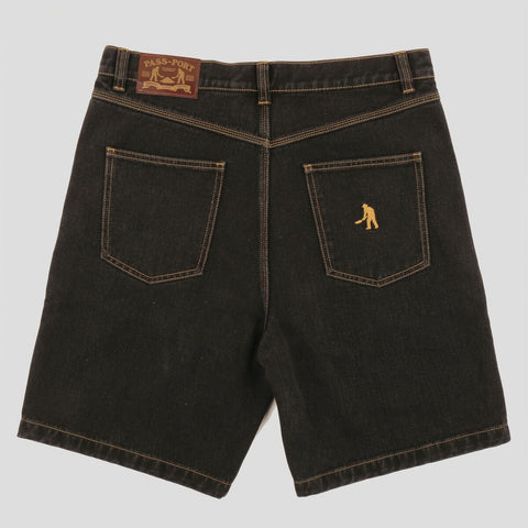 Passport workers club short washed black