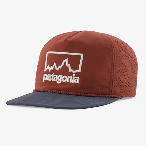 Patagonia snow farer cap outline logo fox red